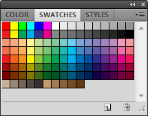 The Photoshop swatch palette